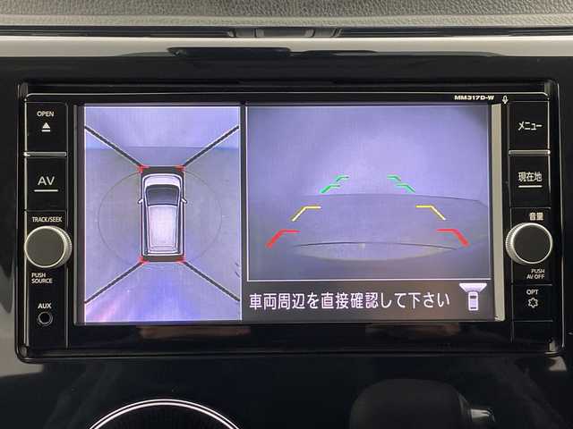 日産 デイズ ハイウェイスターX 富山県 2018(平30)年 7.7万km モカブラウンP 純正ナビ【MM317D-W】/（BT/CD/DVD/FM/AM/TV/AUX）/フルセグTV/全方位カメラ/バックカメラ/サイドカメラ/衝突被害軽減ブレーキ/横滑り防止装置/盗難防止装置/オートマチックハイビーム/ベンチシート/ETC/アイドリングストップ/スマートキー/プッシュスタート/ドアバイザー