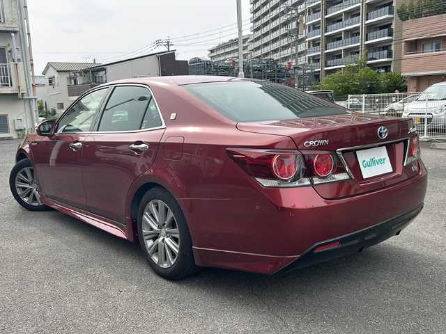 トヨタ クラウン ハイブリッド アスリートSJ-フロンティアLTD 群馬県 2017(平29)年 4.8万km ダークレッドマイカメタリック ワンオーナー/純正ナビ/CD/DVD/BD/BT/TV/バックカメラ/コーナーセンサー/ETC/追従クルコン /ウッドコンビハンドル/ドラレコ/黒ハーフレザーシート/前席シートヒーター/ステアリングヒーター