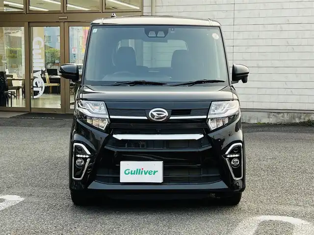ダイハツ タント カスタム RS 大分県 2021(令3)年 0.9万km ブラックマイカメタリック ワンオーナー/純正SDナビ(NSZN-Y71DS)/【フルセグTV/Bluetooth/DVD/CD/SD/ラジオ】/外部端子接続：USB/純正前後録画ドライブレコーダー/全方位モニター/スマートアシスト/アダプティブクルーズコントロール/両側パワースライドドア/ハーフレザーシート/DN席シートヒーター/LEDヘッドランプ/オートライト/LEDフロントフォグランプ/キーフリーシステム/スマートキー2本/ビルトインETC/社外15インチアルミ/純正AW＋タイヤ積み込み/保証書/取扱説明書