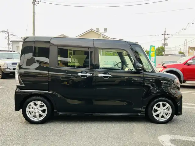 ダイハツ タント カスタム RS 大分県 2021(令3)年 0.9万km ブラックマイカメタリック ワンオーナー/純正SDナビ(NSZN-Y71DS)/【フルセグTV/Bluetooth/DVD/CD/SD/ラジオ】/外部端子接続：USB/純正前後録画ドライブレコーダー/全方位モニター/スマートアシスト/アダプティブクルーズコントロール/両側パワースライドドア/ハーフレザーシート/DN席シートヒーター/LEDヘッドランプ/オートライト/LEDフロントフォグランプ/キーフリーシステム/スマートキー2本/ビルトインETC/社外15インチアルミ/純正AW＋タイヤ積み込み/保証書/取扱説明書