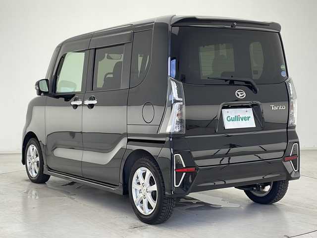 ダイハツ タント カスタム RS 千葉県 2021(令3)年 0.9万km ブラックマイカメタリック 全方位カメラ/スマートアシスト/　レーダークルーズコントロール/衝突軽減ブレーキ/　クリアランスソナー/先行車発進警報/　標識認識機能/レーンキープアシスト/純正SDナビ（NSZN-Y71DS）/　Bluetooth/CD/DVD/フルセグTV/ETC/純正ドライブレコーダー前方/ハーフレザーシート/シートヒーター（D/N席）/両側パワースライドドア/LEDヘッドライト/オートライト/オートハイビーム/サマータイヤ付純正アルミホイール積み込み