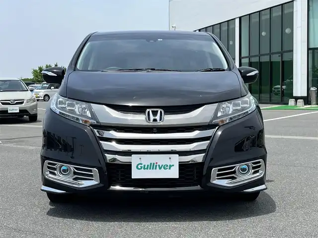 ホンダ オデッセイ ハイブリッド アブソルートセンシングEXパック 奈良県 2016(平28)年 4.6万km クリスタルブラックパール 純正ナビ　/フルセグＴＶ　/BT/CD/DVD/USB/HDMI/iPod/パノラミックビューモニター　/ビルトインＥＴＣ　/追従型クルーズコントロール　/ハーフレザーシート　/パワーシート　/ホンダセンシング　/ＬＥＤヘッドライト　/スマートキー　/オットマン