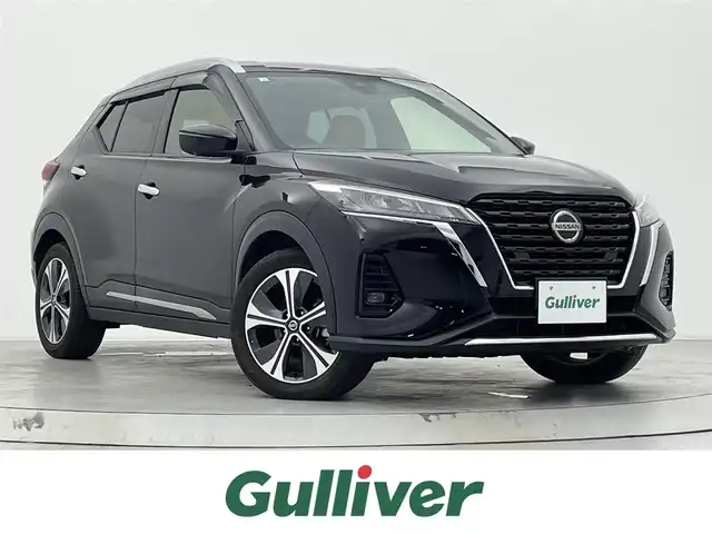 日産 キックス X ツートーンインテリアED 宮城県 2020(令2)年 4.7万km ピュアブラック 純正９型ナビ　/プロパイロット　/アラウンドビューモニター　/専用ハーフレザーシート　/エマージェンシーブレーキ　/車線逸脱警報　/インテリジェントルームミラー　/ドライブレコーダー　/ＥＴＣ　/電動パーキングブレーキ/シートヒーター/LEDヘッドライト/フォグランプ/ルーフレール/禁煙車
