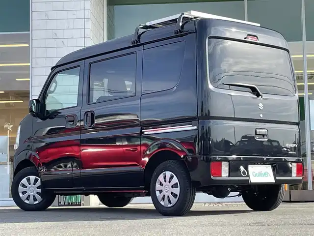 スズキ エブリイ JOIN 兵庫県 2023(令5)年 0.1千km ブルーイッシュブラックパール3 パートタイム４WD/CD/FM/AM/M’sキャンパー製キャンピングキット/左右サイドシェルフ/オーバーヘッドシェルフ/床下収納ベッドキット/リクライニング可能ベッドマット/シンク/電動蛇口/給水/排水タンク/室内コンセント/左右はね上げ式テーブル/ソーラーパネル/車外テーブル/Jackery製ポータブル電源/外部電源入力システム/通常時、リヤシート使用可能/デュアルカメラブレーキサポート/レーンキープ/横滑り防止装置/オートライト