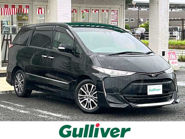 トヨタ エスティマ アエラス プレミアム 千葉県 2018(平30)年 8.1万km ブラック エアロパーツ　１０型ナビＮＳＺＮ－Ｚ６６Ｔ　バックカメラ　両側パワースライドドア　ＰＣＳ　ＡＨＢ　ＬＤＡ　セーフティセンス　クルコン　ＥＴＣ　パワーシート　ハーフレザー　１７インチＡＷ　スマートキー