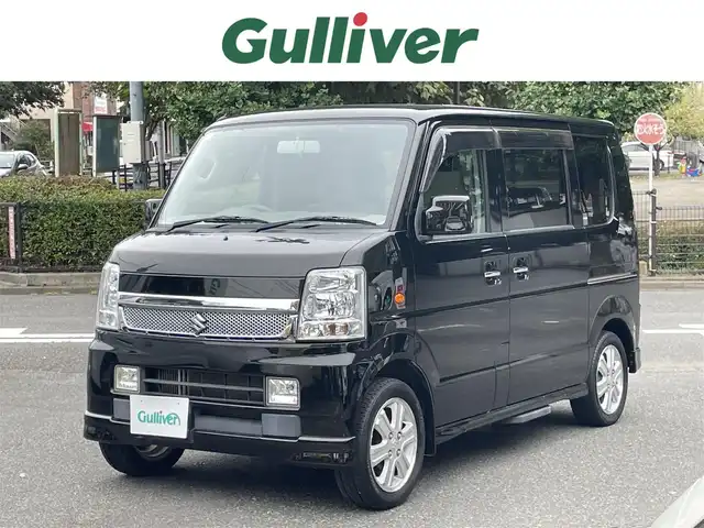 スズキ エブリィ ワゴン PZターボ スペシャル 神奈川県 2008(平20)年 6.4万km ブルーイッシュブラックパール3 ワンオーナー/ターボ車/両側パワースライドドア/電動オートステップ/社外HDDナビ/リモコンキー/ETC/純正14インチアルミ