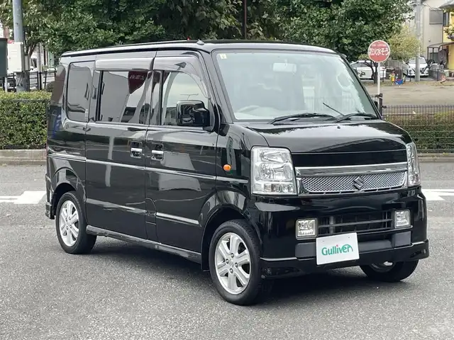 スズキ エブリィ ワゴン PZターボ スペシャル 神奈川県 2008(平20)年 6.4万km ブルーイッシュブラックパール3 ワンオーナー/ターボ車/両側パワースライドドア/電動オートステップ/社外HDDナビ/リモコンキー/ETC/純正14インチアルミ