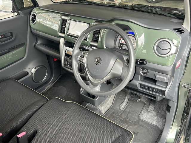 スズキ ハスラー Jスタイル 静岡県 2015(平27)年 6.9万km クールカーキパールメタリック/ホワイト2トーンルーフ ナビ機能/CD/DVD/Bluetooth/USB/HDMI/AUX/ipod/フルセグ/主要装備/・シートヒータ　/・ドライブレコーダー　/・スマートキー　/・ＥＴＣ　/・アイドリングストップ　/・ステアリングリモコン　/・オートライト　/・衝突軽減システム　/・フォグランプ　/・ヒーテッドドアミラー　/・プッシュスタート　/・純正マット/・純正アルミホイール/・横滑り防止装置