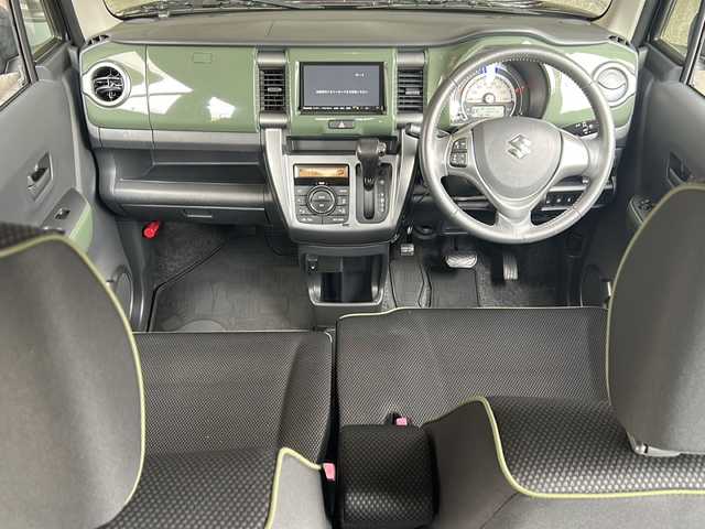 スズキ ハスラー Jスタイル 静岡県 2015(平27)年 6.9万km クールカーキパールメタリック/ホワイト2トーンルーフ ナビ機能/CD/DVD/Bluetooth/USB/HDMI/AUX/ipod/フルセグ/主要装備/・シートヒータ　/・ドライブレコーダー　/・スマートキー　/・ＥＴＣ　/・アイドリングストップ　/・ステアリングリモコン　/・オートライト　/・衝突軽減システム　/・フォグランプ　/・ヒーテッドドアミラー　/・プッシュスタート　/・純正マット/・純正アルミホイール/・横滑り防止装置
