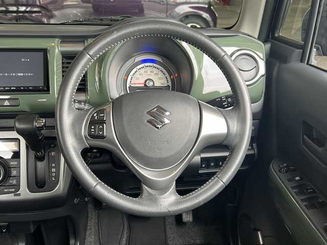 スズキ ハスラー Jスタイル 静岡県 2015(平27)年 6.9万km クールカーキパールメタリック/ホワイト2トーンルーフ ナビ機能/CD/DVD/Bluetooth/USB/HDMI/AUX/ipod/フルセグ/主要装備/・シートヒータ　/・ドライブレコーダー　/・スマートキー　/・ＥＴＣ　/・アイドリングストップ　/・ステアリングリモコン　/・オートライト　/・衝突軽減システム　/・フォグランプ　/・ヒーテッドドアミラー　/・プッシュスタート　/・純正マット/・純正アルミホイール/・横滑り防止装置