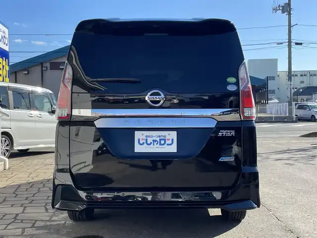 日産 セレナ ハイウェイスター Vセレクション 秋田県 2017(平29)年 11.4万km ダイヤモンドブラック (株)IDOMが運営する【じしゃロン秋田店】の自社ローン専用車両になりますこちらは現金またはオートローンご利用時の価格です。自社ローンご希望の方は別途その旨お申付け下さい/セーフティパックB/プロパイロット/インテリジェントパーキングアシスト（駐車支援システム）/インテリジェントアラウンドビューモニター（移動物検知機能付）/インテリジェントDA（ふらつき警報）/電動パーキングブレーキ/オートブレーキホールド/ヒーター付ドアミラー/ステアリングスイッチ/サイド・カーテンエアバッグ/インテリジェントエマージェンシーブレーキ/インテリジェントLI（車線逸脱防止支援システム）/LDW（車線逸脱警報）/インテリジェント BSI（後側方衝突防止支援システム）/RCTA（後退時車両検知警報）/踏み間違い衝突防止アシスト/標識検知機能/車両接近通報装置/フロント&バックソナー/純正SDナビ【CD/DVD/Blu-ray/SD/USB/Bluetooth/MUSIC STOCKER/iPod/WALKMAN】/フリップダウンモニター/バックカメラ/フルセグTV/ETC/両側パワースライドドア/前方ドライブレコーダー/LEDヘッドライト/