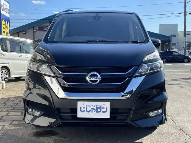 日産 セレナ ハイウェイスター Vセレクション 秋田県 2017(平29)年 11.4万km ダイヤモンドブラック (株)IDOMが運営する【じしゃロン秋田店】の自社ローン専用車両になりますこちらは現金またはオートローンご利用時の価格です。自社ローンご希望の方は別途その旨お申付け下さい/セーフティパックB/プロパイロット/インテリジェントパーキングアシスト（駐車支援システム）/インテリジェントアラウンドビューモニター（移動物検知機能付）/インテリジェントDA（ふらつき警報）/電動パーキングブレーキ/オートブレーキホールド/ヒーター付ドアミラー/ステアリングスイッチ/サイド・カーテンエアバッグ/インテリジェントエマージェンシーブレーキ/インテリジェントLI（車線逸脱防止支援システム）/LDW（車線逸脱警報）/インテリジェント BSI（後側方衝突防止支援システム）/RCTA（後退時車両検知警報）/踏み間違い衝突防止アシスト/標識検知機能/車両接近通報装置/フロント&バックソナー/純正SDナビ【CD/DVD/Blu-ray/SD/USB/Bluetooth/MUSIC STOCKER/iPod/WALKMAN】/フリップダウンモニター/バックカメラ/フルセグTV/ETC/両側パワースライドドア/前方ドライブレコーダー/LEDヘッドライト/