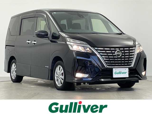 日産 セレナ ハイウェイスター 岐阜県 2021(令3)年 4.6万km ダイヤモンドブラック 純正10インチSDナビ/(AM/FM/CD/DVD/フルセグTV/Bluetooth)/バックカメラ/衝突軽減ブレーキ/レーンキープアシスト/ブラインドスポットモニター/クリアランスソナー/クロストラフィックアラート/クルーズコントロール/ハンズフリースライドドア/ステアリングスイッチ/純正ドライブレコーダー/ビルトインETC/スマートキー/革巻きステアリング/純正フロアマット/純正サイドバイザー/純正アルミホイール