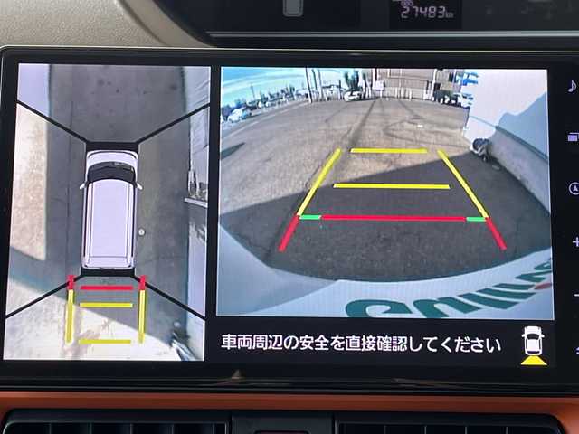 ダイハツ タント ファンクロスターボ 岐阜県 2023(令5)年 2.8万km ブラックマイカメタリック/シャイニングホワイトパール /ワンオーナー//純正10インチナビ/(フルセグTV/Bluetooth/CD/DVD)//ブラインドスポットモニター//パノラミックビューモニター//助手席アシストグリップ//両側パワースライドドア//前席シートヒーター//スマートアシスト/(衝突警報機能)/(車線逸脱警報機能)/(ふらつき警報)/(レーンキープコントロール)//ドライブレコーダー//ビルトインＥＴＣ//純正15インチAW//純正フロアマット//純正ドアバイザー//スペアキー