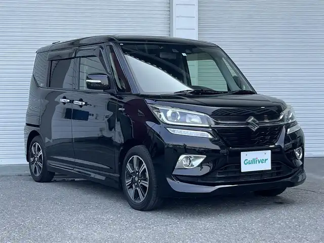スズキ ソリオ バンディット HV MV 高知県 2020(令2)年 5.7万km スーパーブラックパール 衝突軽減システム/SDナビ/レーダークルーズコントロール/フルセグ/CD DVD/Bluetooth/バックカメラ/コーナーセンサー/純正アルミホイール/LEDヘッドライト/オートライト/ETC/ステアリングスイッチ/スマートキー/プッシュスタート