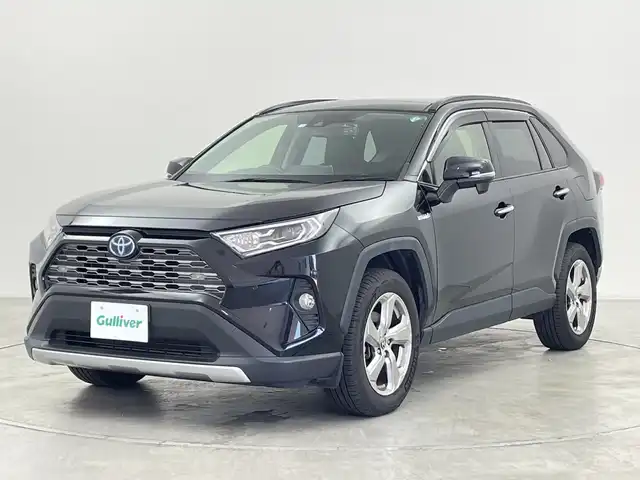 トヨタ ＲＡＶ４ ハイブリットG 群馬県 2020(令2)年 7.1万km アティチュードブラックマイカ サンルーフ　9型ナビ　電動リアゲート　衝突被害軽減ブレーキ　ルーフレール　バックカメラ　アダプティブクルーズコントロール　シートヒーター　パワーシート　ステアリングヒーター　AC100V 禁煙車