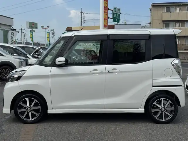 日産 デイズ ルークス HWS X Vセレクション 千葉県 2018(平30)年 2.8万km ホワイトパール ワンオーナー車/衝突軽減ブレーキ/オートハイビーム/純正SDナビ/フルセグTV/Bluetooth/全方位＆バックカメラ/サイドカメラ/両側電動スライドドア/リアシーリングファン/ドライブレコーダー/アイドリングストップ/LEDヘッドライト/ETC/保証書/取扱説明書/スペアキー