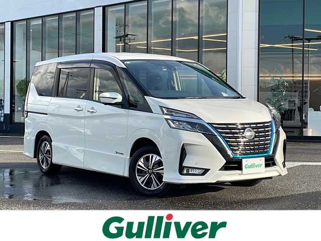 日産 セレナ e－パワー ハイウェイスター V 新潟県 2020(令2)年 6万km ブリリアントホワイトパール 純正ナビ/（TV/DVD/Bluetooth）/フリップダウン/冬タイヤ積載/プロパイロット/衝突軽減/レーンキープアシスト/クルーズコントロール/全周囲カメラ/BSM/コーナーセンサー/ステアリングスイッチ/両側パワースライドドア/ETC/ドライブレコーダー/ロールアップサンシェード/USB給電/LEDライト/フォグランプ/ウィンカーミラー/電格ミラー/ドアバイザー/スペアキー