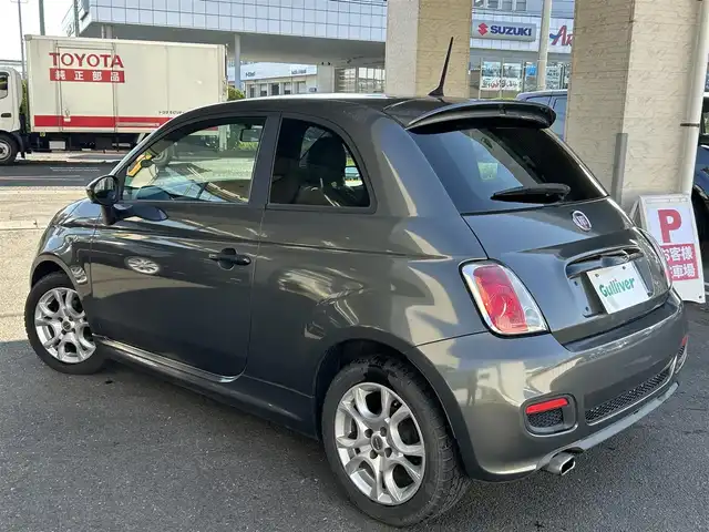 フィアット ５００Ｓ ツインエア 宮城県 2013(平25)年 12.3万km ガンＭ ・純正オーディオ/（FM/AM/CD)/・アイドリングストップ/（スタートストップ機能）/・ハーフレザーシート/・革ステアリング/・ステアリングスイッチ/・フロントフォグランプ/・リアフォグランプ/・ETC/・ISOFIX/・社外15インチアルミホイール（冬）/・純正15インチアルミホイール付き（夏）/・フロアマット/・Wエアバッグ+サイドエアバッグ/ABS/・取扱説明書