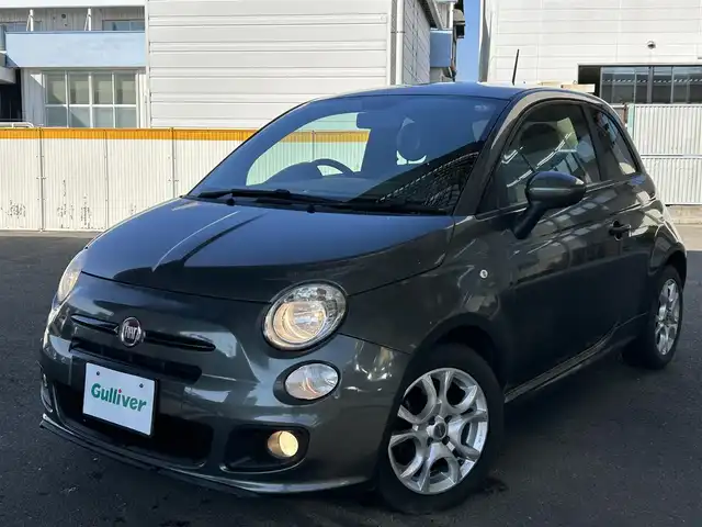 フィアット ５００Ｓ ツインエア 宮城県 2013(平25)年 12.3万km ガンＭ ・純正オーディオ/（FM/AM/CD)/・アイドリングストップ/（スタートストップ機能）/・ハーフレザーシート/・革ステアリング/・ステアリングスイッチ/・フロントフォグランプ/・リアフォグランプ/・ETC/・ISOFIX/・社外15インチアルミホイール（冬）/・純正15インチアルミホイール付き（夏）/・フロアマット/・Wエアバッグ+サイドエアバッグ/ABS/・取扱説明書