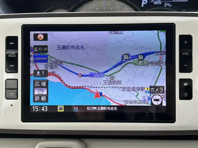 ダイハツ ムーヴ キャンバス G メイクアップ リミテッド　SAⅢ 島根県 2020(令2)年 6万km パールホワイトⅢ/ナチュラルベージュマイカメタリック 2トーン 純正SDナビ（Bluetooth・AM・FM・CD・DVD）/フルセグTV/全周囲カメラ/バックカメラ/フロントカメラ/サイドカメラ/ETC/純正ドライブレコーダー/両側パワースライドドア/コーナーセンサー/LEDヘッドライト/フォグランプ/オートライト/レーンキープアシスト/衝突被害軽減ブレーキ/横滑り防止装置/禁煙車/サマータイヤ付き