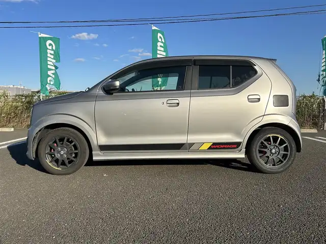 スズキ アルト ワークス 宮城県 2017(平29)年 10.1万km スチールシルバーM ユーザー買取/スマートキー/スペアキー/AAＣ/社外フロアマット/ドアバイザー/純正15インチアルミホイール