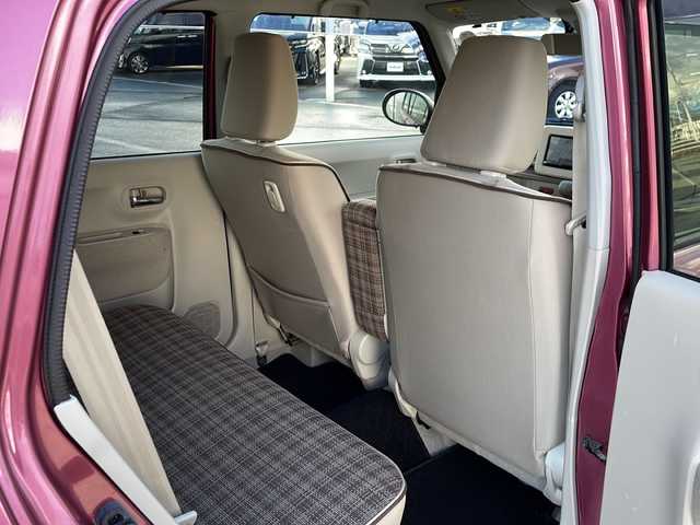 スズキ ラパン X 道東・釧路十勝 2015(平27)年 9.1万km カシスピンクパールメタリック ・４WD/・社外SDメモリナビ/（CD・DVD・BT・フルセグ・ラジオ）/・バックカメラ/・前席シートヒーター/・純正フロアマット/・アイドリングストップ/・ETC２.0/・社外エンジンスターター/・電動格納ミラー/・ウィンカーミラー/・ドアバイザー/・LEDヘッドリト/・オートライト/・横滑り防止装置/・衝突被害軽減ブレーキ/・保証書/・取扱説明書