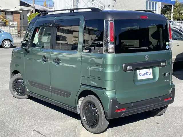 スズキ スペーシア ギア 山梨県 2019(令1)年 10.8万km ツールグリーンパールメタリック/ガンメタリック2トーンルーフ (株)IDOMが運営する【じしゃロン甲府店】の自社ローン専用車両になります。/こちらは現金またはオートローンご利用時の価格です。自社ローンご希望の方は別途その旨お申付け下さい/純正8インチメモリーナビ/（フルセグTV・DVD・CD・SD・BTオーディオ）/バックカメラ/両側パワースライドドア/ETC/スマートキー/前席シートヒーター/LEDヘッドライト/フォグランプ/オートライト/新車時保証書/取扱説明書