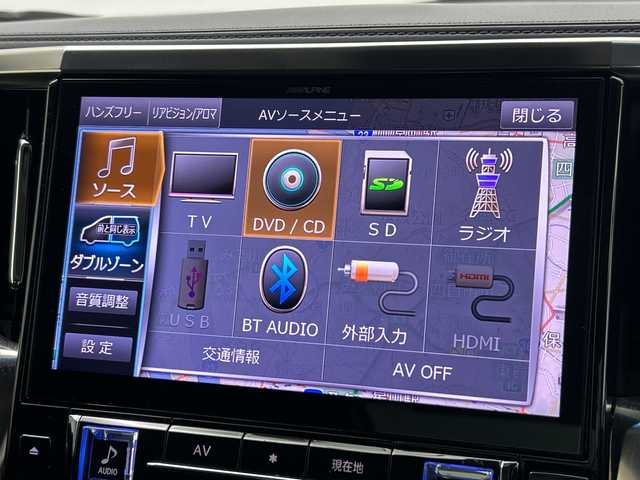 トヨタ アルファード S Aパッケージ 三重県 2018(平30)年 3.4万km ブラック /禁煙車//ツインサンルーフ//アルパインビックＸナビ/（フルセグ/CD/DVD/BT/FM/AM）//トヨタセーフティセンス//バックカメラ//両側パワースライドドア//レーダークルーズコントロール//レザー調シートカバー//LTA//クリアランスソナー//PCS//RSA//LEDオートライト//MST20インチAW//ステアリングスイッチ//ブリッツ車高調//ビルドインETC//プッシュスタート//スマートキー//スペアキー有