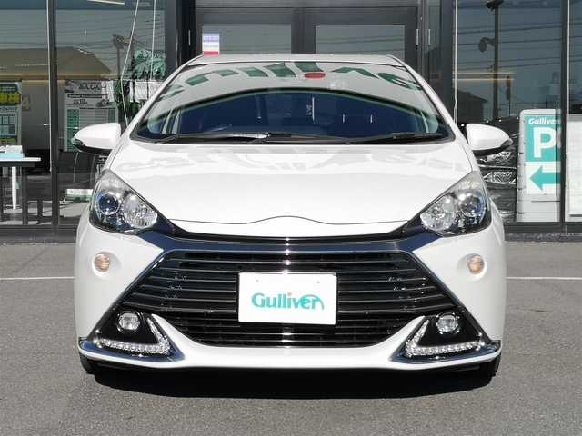 トヨタ アクア G G’s 茨城県 2017(平29)年 8.2万km ホワイトパールクリスタルシャイン カロッツェリア８インチナビ/バックカメラ/クルーズコントロール/nanoe/パワーシート/両側シートヒーター/前後ドラレコ/ETC/プッシュスタート/スマートキー/スペアキー×２