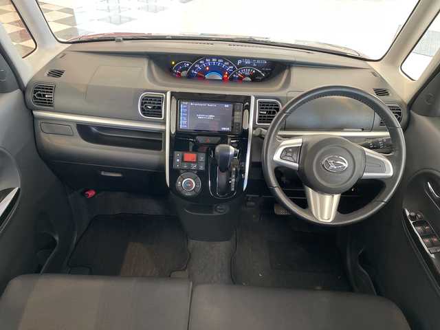 ダイハツ タント カスタム RS 福井県 2015(平27)年 5.5万km タングステングレーM 純正8インチSDナビ/フルセグTV/BT/DVD/CD/USB/SD/バックカメラ/ETC/両側パワースライドドア/オートライト/LEDヘッドライト/純正15インチアルミホイール/プッシュスタート/スマートキー×2/純正フロアマット/ステアリングスイッチ/盗難防止装置/アイドリングストップ/ベンチシート