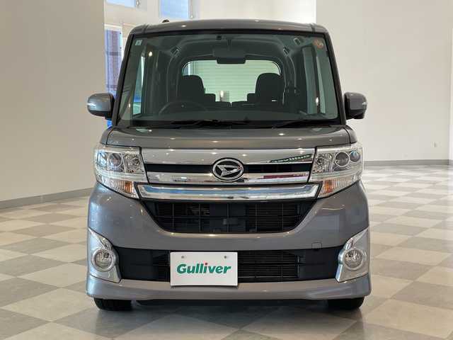 ダイハツ タント カスタム RS 福井県 2015(平27)年 5.5万km タングステングレーM 純正8インチSDナビ/フルセグTV/BT/DVD/CD/USB/SD/バックカメラ/ETC/両側パワースライドドア/オートライト/LEDヘッドライト/純正15インチアルミホイール/プッシュスタート/スマートキー×2/純正フロアマット/ステアリングスイッチ/盗難防止装置/アイドリングストップ/ベンチシート