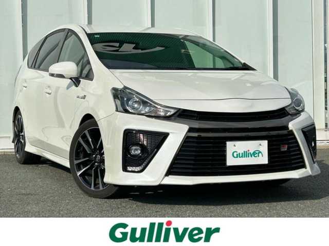 トヨタ プリウス α S ツーリングセレ GRスポーツ 福岡県 2019(平31)年 5.4万km ホワイトパールクリスタルシャイン アルパイン9インチナビ/（AM/FM/CD/DVD/Bluetooth/SD/フルセグ）/バックカメラ/ビルドインETC/LEDヘッドライト/ステアリングスイッチ/GRステアリング/GRシート/GRフロアマット/電動格納ミラー/プッシュスタート/スマートキー/スペアキー/ISOFIX/取扱説明書