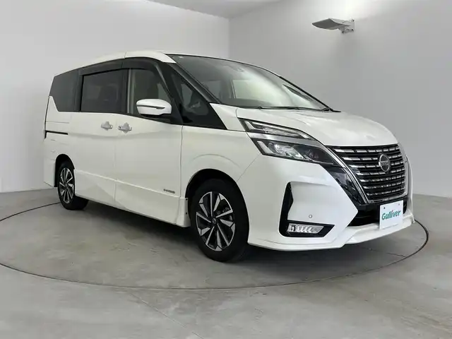 日産 セレナ ハイウェイスター V 愛知県 2020(令2)年 5.8万km ブリリアントホワイトパール ストラーダ7インチナビ/バックカメラ/ドライブレコーダー/ビルトインETC/革巻きステアリング/両側パワースライドドア/ハンズフリーオートスライド/エマージェンシーブレーキ/プロパイロット/車線逸脱警報機能/車線逸脱防止機能/ふらつき警報/ブラインドスポットモニター/ハイビームアシスト/純正LEDヘッドライト/フォグランプ/純正16インチアルミホイール/取扱説明書/保証書