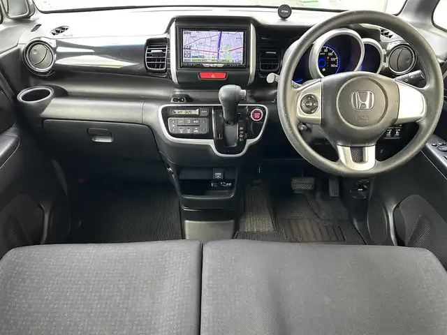 ホンダ Ｎ ＢＯＸ カスタム G Lパッケージ 大阪府 2015(平27)年 9.5万km スマートブラック 社外メモリナビ（AVIC-ZH0999）/BT/CD/DVD/フルセグTV/iPod/両側パワースライドドア/バックカメラ/アイドリングストップ/オートライト/横滑り防止装置/プッシュスタート/後席ロールサンシェード/シートバックテーブル/純正フロアマット/フロントフォグランプ/車高調（TEIN）/ETC