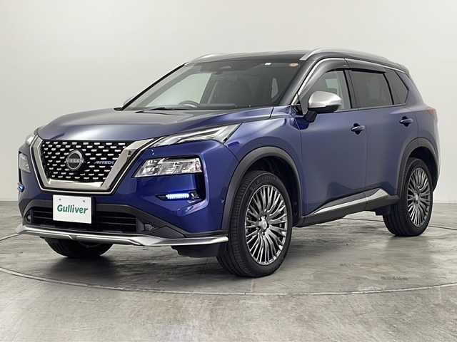 日産 エクストレイル オーテック e-4ORCE アドバンスドPKG 群馬県 2023(令5)年 2.3万km 青Ⅱ 純正１２．３インチコネクトナビ　アラウンドビューモニター　プロパイロット　ワイヤレス充電　パワーシート　電動リアゲート　レザーシート　前席シートヒーター　ステアリングヒーター　ＬＥＤライト　禁煙車