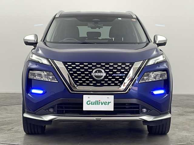 日産 エクストレイル オーテック e-4ORCE アドバンスドPKG 群馬県 2023(令5)年 2.3万km 青Ⅱ 純正１２．３インチコネクトナビ　アラウンドビューモニター　プロパイロット　ワイヤレス充電　パワーシート　電動リアゲート　レザーシート　前席シートヒーター　ステアリングヒーター　ＬＥＤライト　禁煙車
