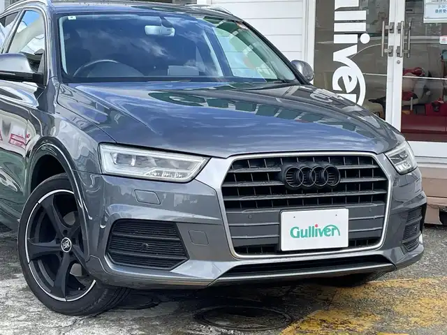 アウディ Ｑ３ 1．4 TFSI スポーツ 神奈川県 2016(平28)年 6.2万km グレー 純正HDDナビ/　（CD・DVD）/フルセグTV/バックカメラ/黒革シート/前席シートヒーター/LEDヘッドライト/パワーバックドア/コーナーセンサー/スマートキー×2/ETC/保証書/取扱説明書/H29/30/R3/R5記録簿有り