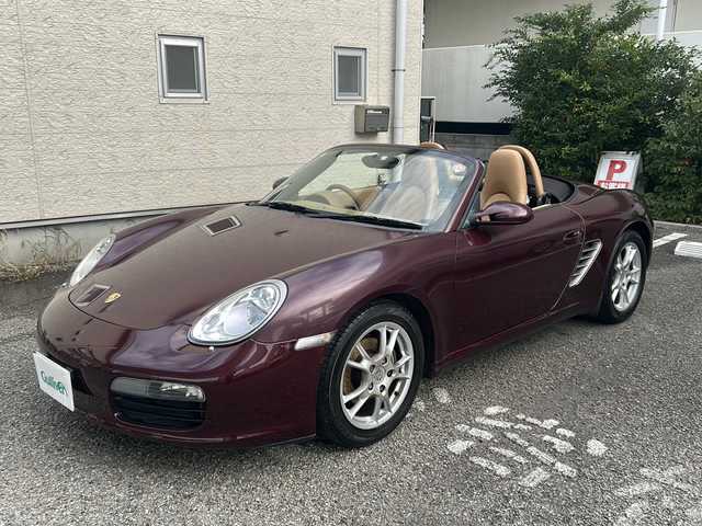 ポルシェ ボクスター 兵庫県 2006(平18)年 5.1万km 赤 オープンカー/社外ナビ/　AM/FM/CD/DVD/ワンセグTV/ビルトインETC/前方ドライブレコーダー/シートヒーター（D+N席）/純正フロアマット/アンチロック・ブレーキ・システム/純正アルミホイール（17インチ）/エアバッグ（W+サイド）/保証書/取扱説明書
