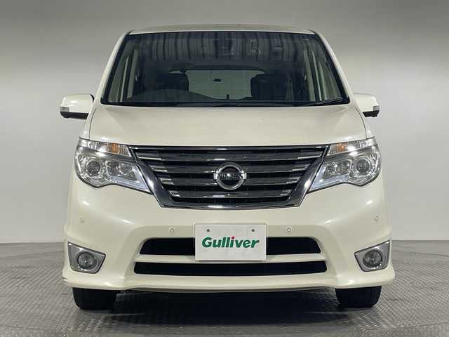 日産 セレナ HWS S HV Vセレ +SeftyⅡ 神奈川県 2015(平27)年 6.2万km ブリリアントホワイトパール 純正7型SDナビゲーション【MC314D-W】/フルセグ　CD DVD　Bluetooth　SDメモリー USB　BTA　ipod /アラウンドビューモニター/純正後席モニター/両側電動スライドドア【サンシェード】/エマージェンシーブレーキ/クルーズコントロール/レーンキープ/アイドリングストップ/社外前後ドライブレコーダー/前後クリアランスソナー/革巻きステアリング/ECO/ビルトインETC/プッシュスタート/インテリジェントキー/純正サイドシル/LEDヘッドランプ/オートライト/フロントフォグランプ/純正１６インチアルミホイール