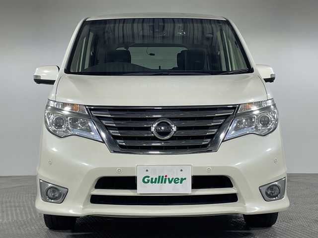 日産 セレナ HWS S HV Vセレ +SeftyⅡ 神奈川県 2015(平27)年 6.2万km ブリリアントホワイトパール 純正7型SDナビゲーション【MC314D-W】/フルセグ　CD DVD　Bluetooth　SDメモリー USB　BTA　ipod /アラウンドビューモニター/純正後席モニター/両側電動スライドドア【サンシェード】/エマージェンシーブレーキ/クルーズコントロール/レーンキープ/アイドリングストップ/社外前後ドライブレコーダー/前後クリアランスソナー/革巻きステアリング/ECO/ビルトインETC/プッシュスタート/インテリジェントキー/純正サイドシル/LEDヘッドランプ/オートライト/フロントフォグランプ/純正１６インチアルミホイール