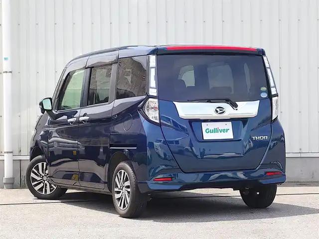 ダイハツ トール カスタムG SAⅡ 山形県 2018(平30)年 6.2万km レーザーブルークリスタルシャイン 衝突被害軽減システム/純正SDナビ/　　【CD DVD BT フルセグ USB】/バックカメラ/両側パワースライドドア/クルーズコントロール/LEDオートヘッドライト/純正14インチアルミホイール/アイドリングストップ/ステアリングスイッチ/電動格納ウィンカーミラー/フォグランプ/スマートキー