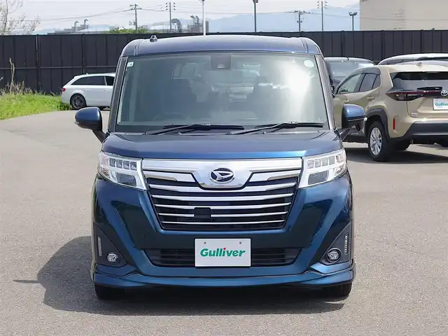 ダイハツ トール カスタムG SAⅡ 山形県 2018(平30)年 6.2万km レーザーブルークリスタルシャイン 衝突被害軽減システム/純正SDナビ/　　【CD DVD BT フルセグ USB】/バックカメラ/両側パワースライドドア/クルーズコントロール/LEDオートヘッドライト/純正14インチアルミホイール/アイドリングストップ/ステアリングスイッチ/電動格納ウィンカーミラー/フォグランプ/スマートキー