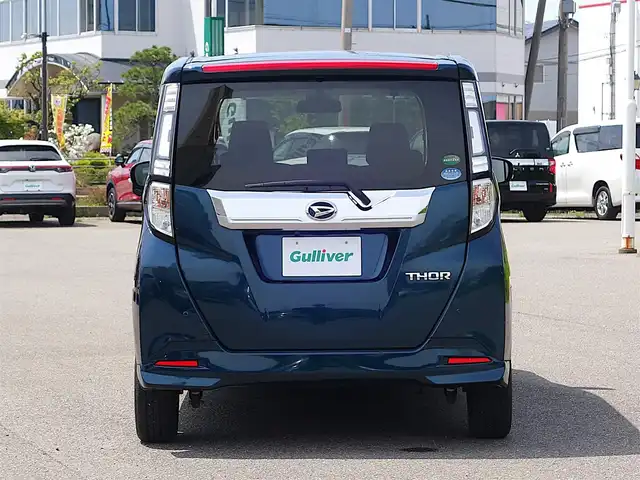 ダイハツ トール カスタムG SAⅡ 山形県 2018(平30)年 6.2万km レーザーブルークリスタルシャイン 衝突被害軽減システム/純正SDナビ/　　【CD DVD BT フルセグ USB】/バックカメラ/両側パワースライドドア/クルーズコントロール/LEDオートヘッドライト/純正14インチアルミホイール/アイドリングストップ/ステアリングスイッチ/電動格納ウィンカーミラー/フォグランプ/スマートキー