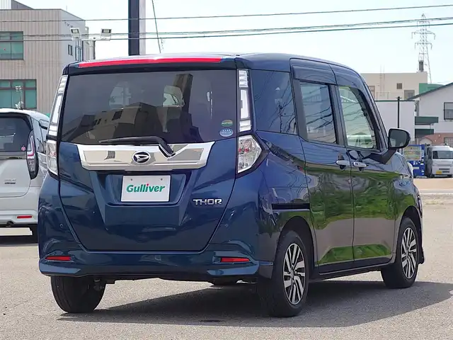 ダイハツ トール カスタムG SAⅡ 山形県 2018(平30)年 6.2万km レーザーブルークリスタルシャイン 衝突被害軽減システム/純正SDナビ/　　【CD DVD BT フルセグ USB】/バックカメラ/両側パワースライドドア/クルーズコントロール/LEDオートヘッドライト/純正14インチアルミホイール/アイドリングストップ/ステアリングスイッチ/電動格納ウィンカーミラー/フォグランプ/スマートキー