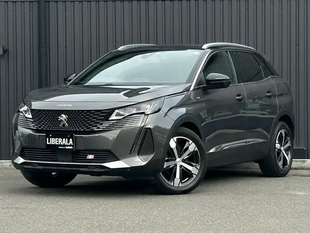 プジョー ３００８ GT ブルー HDi 福島県 2022(令4)年 2.8万km グレー サンルーフ/アダプティブクルーズコントロール/ブラインドスポットモニター/レーンキープアシスト/黒半革シート/純正ディスプレイオーディオ(BT/USB)/AppleCarPlay/パワーシート(D席)/シートヒーター(前席)/パワーバックドア/純正18AW/アダプティブLEDライト/ヒルディセントコントロール/ETC/取扱説明書/保証書/スペアキー
