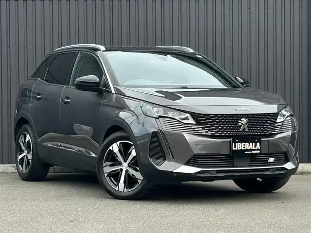 プジョー ３００８ GT ブルー HDi 福島県 2022(令4)年 2.8万km グレー サンルーフ/アダプティブクルーズコントロール/ブラインドスポットモニター/レーンキープアシスト/黒半革シート/純正ディスプレイオーディオ(BT/USB)/AppleCarPlay/パワーシート(D席)/シートヒーター(前席)/パワーバックドア/純正18AW/アダプティブLEDライト/ヒルディセントコントロール/ETC/取扱説明書/保証書/スペアキー