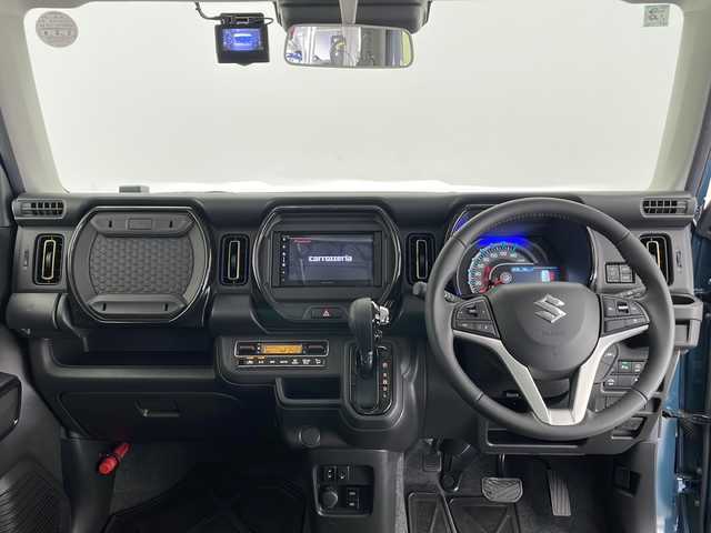 スズキ ハスラー HYBRID X 長野県 2025(令7)年 0.2万km デニムブルー ガンメタリック 2トーン Bluetooth/FM/AM/クルーズコントロール（追従あり）/レーンキープアシスト/コーナーセンサー（後のみ）/ドライブレコーダー（前後）/横滑り防止装置/盗難防止装置/衝突被害軽減システム/シートヒーター（前席）/スマートフォン連帯/アイドリングストップ/電動格納ミラー/オートライト/オートマチックハイビーム/純正夏タイヤ/純正フロアマット/LEDヘッドライト/スマートキー/ドアバイザー