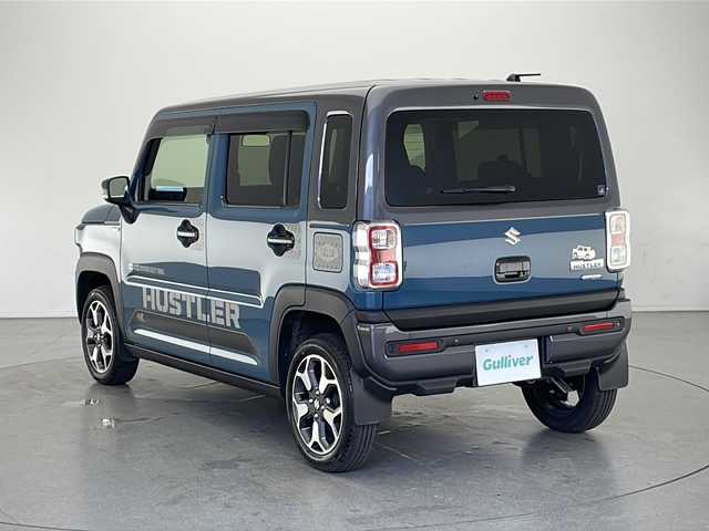 スズキ ハスラー HYBRID X 長野県 2025(令7)年 0.2万km デニムブルー ガンメタリック 2トーン Bluetooth/FM/AM/クルーズコントロール（追従あり）/レーンキープアシスト/コーナーセンサー（後のみ）/ドライブレコーダー（前後）/横滑り防止装置/盗難防止装置/衝突被害軽減システム/シートヒーター（前席）/スマートフォン連帯/アイドリングストップ/電動格納ミラー/オートライト/オートマチックハイビーム/純正夏タイヤ/純正フロアマット/LEDヘッドライト/スマートキー/ドアバイザー