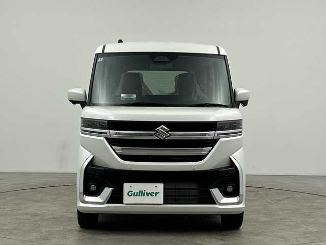 スズキ スペーシア カスタム HYBRID XS 三重県 2024(令6)年 0.1千km ピュアホワイトP /禁煙車//全方位カメラ9型ナビ/　フルセグTV/CarPlay/Android Auto//両側パワースライドドア//前席シートヒーター//両側パワースライドドア//全方位モニター//衝突軽減ブレーキシステム//HUD//ステアリングヒーター//レーダークルーズコントロール//前後コーナーセンサー//オートライト//保証書//取扱説明書//スペアキー